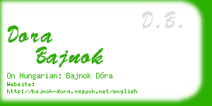 dora bajnok business card